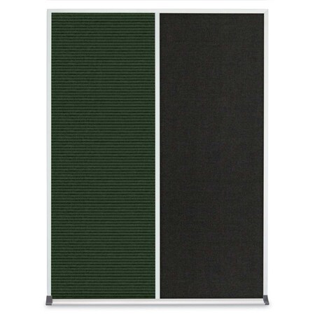 United Visual Products Single Door Radius Plus Corkboard, 36"X UV8002PLUS-SATIN-RUBBER